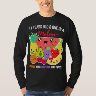 One in a Melon Funny Fruit Saying 11th Birthday 11 T-Shirt