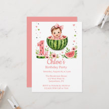 One in a Melon Girl 1st. Birthday Party