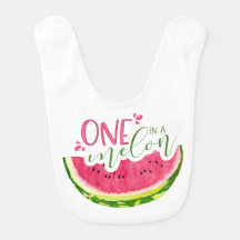 One in a Melon Girl Baby Bib