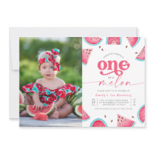 One in a Melon Girls Photo First Birthday Party