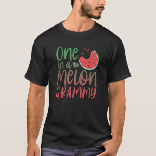 One in a Melon Grammy Matching Family Watermelon L T-Shirt