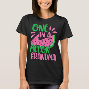 One In A Melon Grandma Watermelon Pink Grandmother T-Shirt