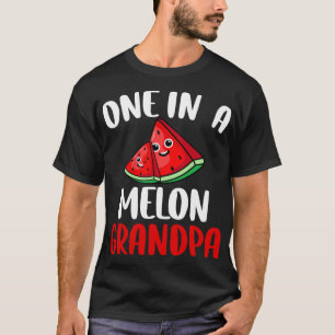 One In A Melon Grandpa Watermelon Fruit Family Mat T-Shirt