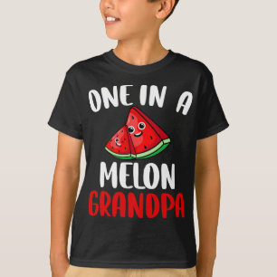 One In A Melon Grandpa Watermelon Fruit Family Mat T-Shirt
