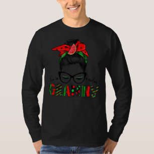One In A Melon Granny Messy Bun Watermelon Summer T-Shirt