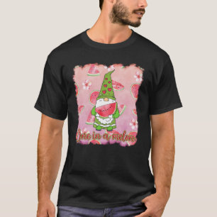 One in a Melon   Green Gnome & Watermelon T-Shirt