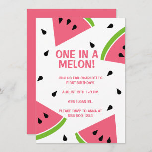 One in a Melon Invitation