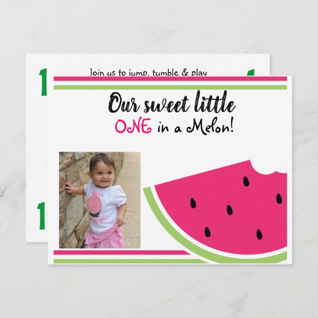 ONE in a MELON Invitation (Front/Back)
