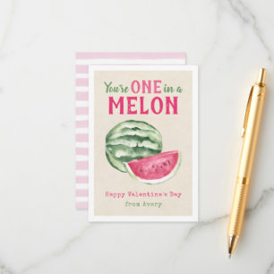 One in a Melon Kids Classroom Valentine's Cards