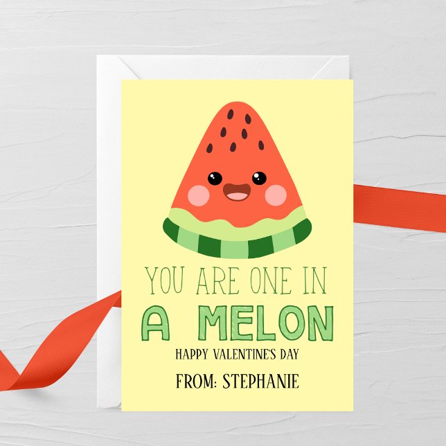 One in a Melon Kids Valentine Card (Creator Uploaded)
