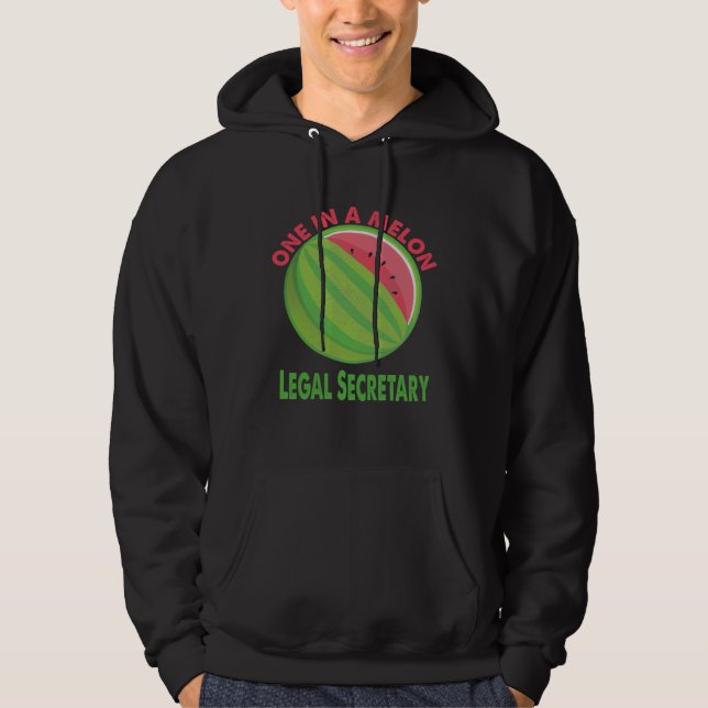 One in a Melon Legal Secretary Watermelon Retireme Hoodie (Front)