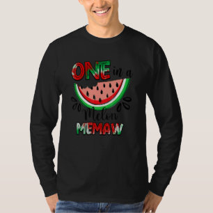 One In A Melon Memaw Watermelon Matching Family Fr T-Shirt
