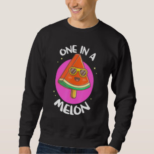 One In A Melon Mum Cute Watermelon Matching Costum Sweatshirt