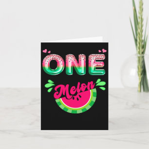 One In A Melon Mum Outfit Birthday Matching Group  Card