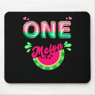 One In A Melon Mum Outfit Birthday Matching Group  Mouse Mat