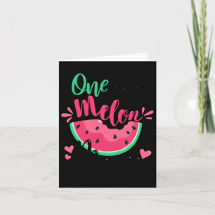 One In A Melon Mum Summer Birthday Party Matching  Card