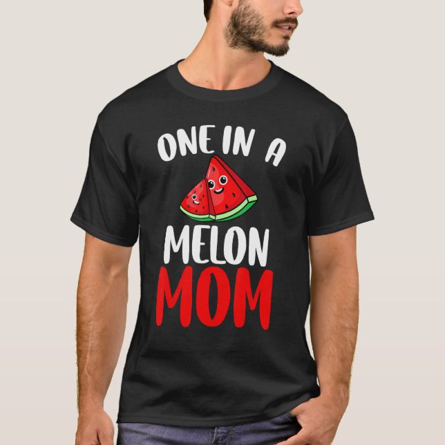 One In A Melon Mum Watermelon Family Matching Moth T-Shirt (Front)