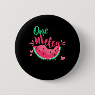 One In A Melon Mummy Summer Birthday Party Matchin 6 Cm Round Badge