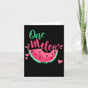 One In A Melon Mummy Summer Birthday Party Matchin Card