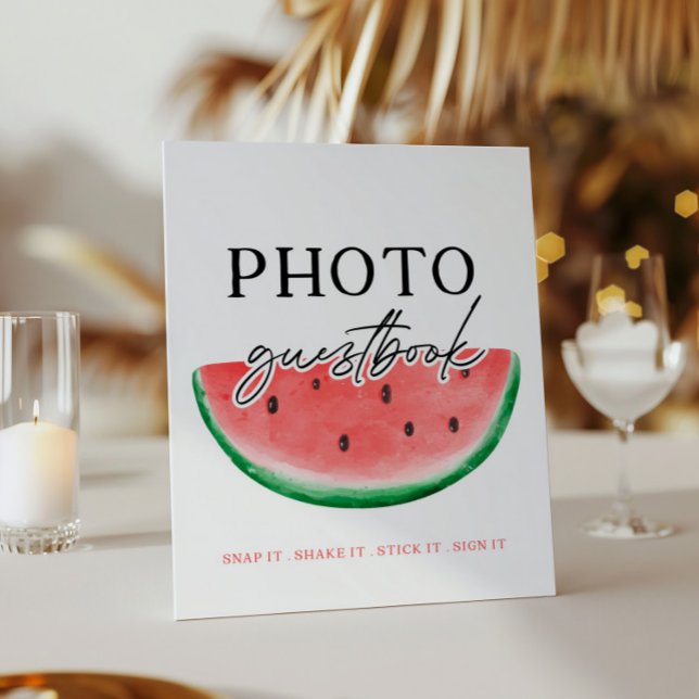 One In A Melon Sign Watermelon Guestbook Sign (Creator Uploaded)