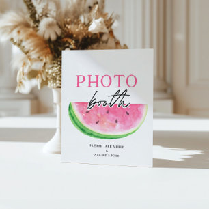 One In A Melon Sign Watermelon Photo Booth Sign