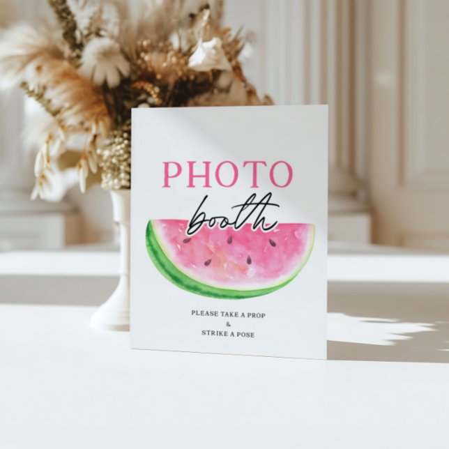 One In A Melon Sign Watermelon Photo Booth Sign (Creator Uploaded)