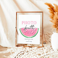 One In A Melon Sign Watermelon Photo Booth Sign