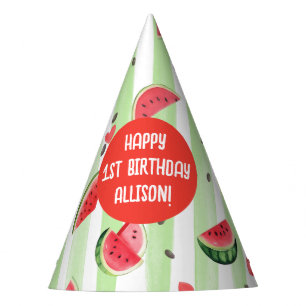 One in a melon, Summer Fruit Girl Birthday Party Hat