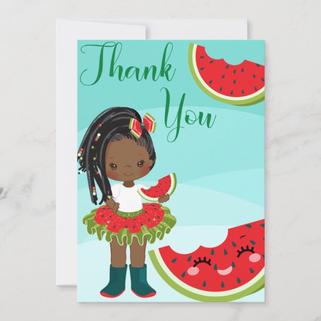 One In A Melon Thank You Card (Front)