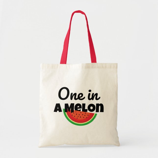 One in a Melon Tote Bag: Perfect for Summer Fun (Front)
