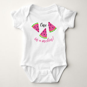 One in a Melon Tropical Watermelon Baby Bodysuit