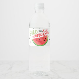 One in a Melon Water Bottle Label - Red