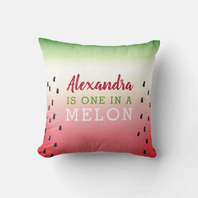 One in a Melon Watermelon Cushion (Front)