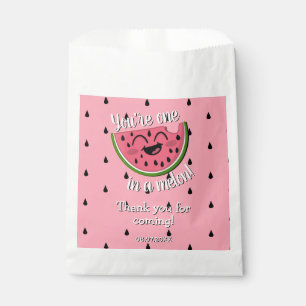 One in a Melon Watermelon First Birthday Thank You Favour Bags