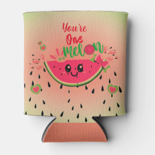 One In a Melon Watermelon Girl's First Birthday  Can Cooler