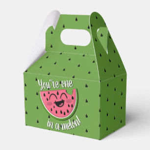 One in a Melon Watermelon Girly First Birthday Favour Box