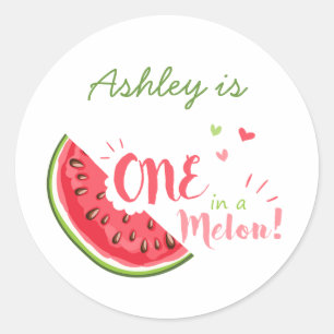One in a melon Watermelon Tags Envelope Sticker