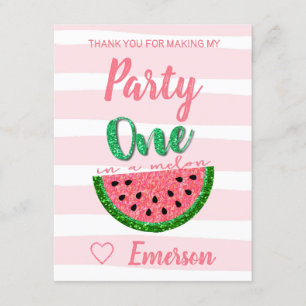 One in a melon, watermelon Thank You Card
