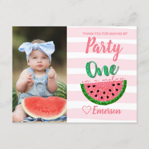 One in a melon, watermelon Thank You, picture Thank You Card