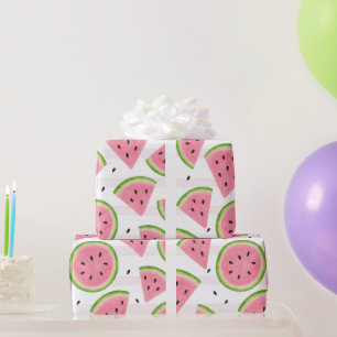 One in a Melon Wrapping Paper Watermelon Pattern