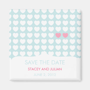 One in a Million Hearts Save the Date Magnet