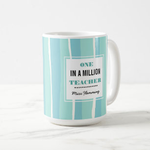 One in a Million Teacher. Custom Name Gift Coffee Mug