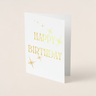 ✨ One in a Million Thank You Elegant Gold Stars Foil Card