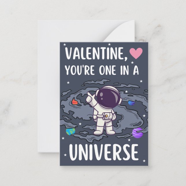 One in a Universe Classroom Valentine's Day Card (Front)