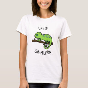 One In Cha-Million Funny Chameleon Pun T-Shirt