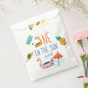 One in in the sun first birthday party pool game favour bags