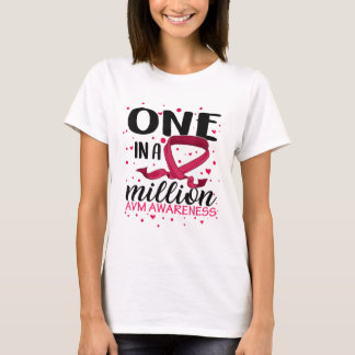 One In Million AVM Awareness Warrior Brain Injury  T-Shirt