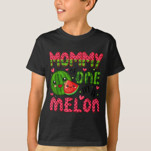 One In Mommy Melon 1st Birthday Watermelon T-Shirt