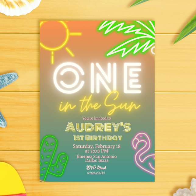 One in the Sun - 1st Birthday Invitation (Creator Uploaded)