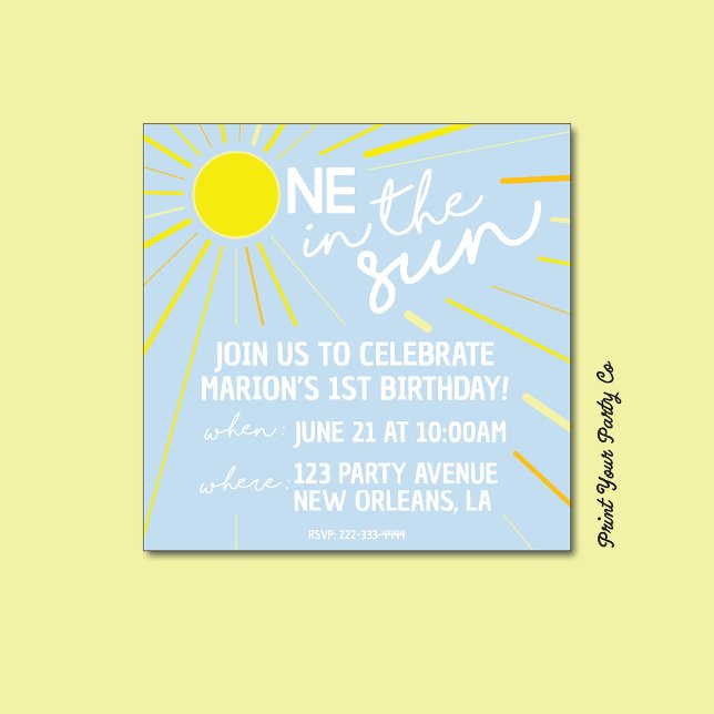 One in the Sun Birthday Invitation (Creator Uploaded)